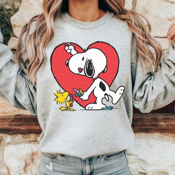 Other - Snopy Wodstock Valentines Day Sweatshirt Retro